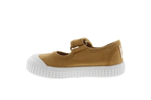 Victoria | 136625 | Katoenen Sandaal Met Klittenband | Oro Oker Geel